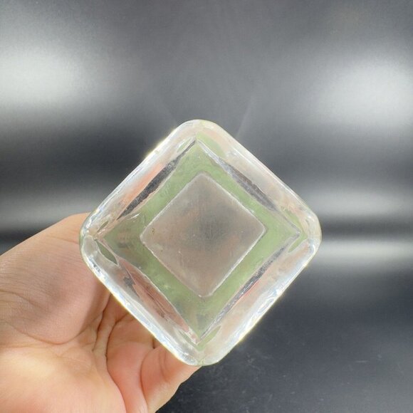 Vintage 1980s Clear Swung Art Glass Vase Tall Glass Decor Abstract Shaped Vase - Picture 11 of 15